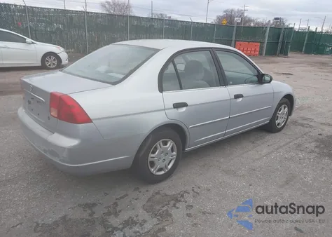 2001 Honda Civic Lx z USA, uszkodzony, nr VIN 2HGES16581H550103